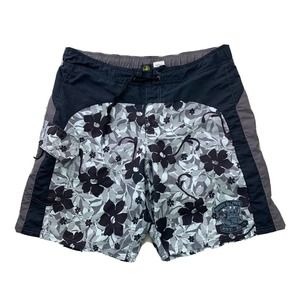 Body Glove Men Swim Shorts Large Beach Drawstring Adult Polyester Sz L 10" 15-16